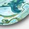 Designart - Ocean Blue Golden Marble - Modern Round Circle Metal Wall Decor